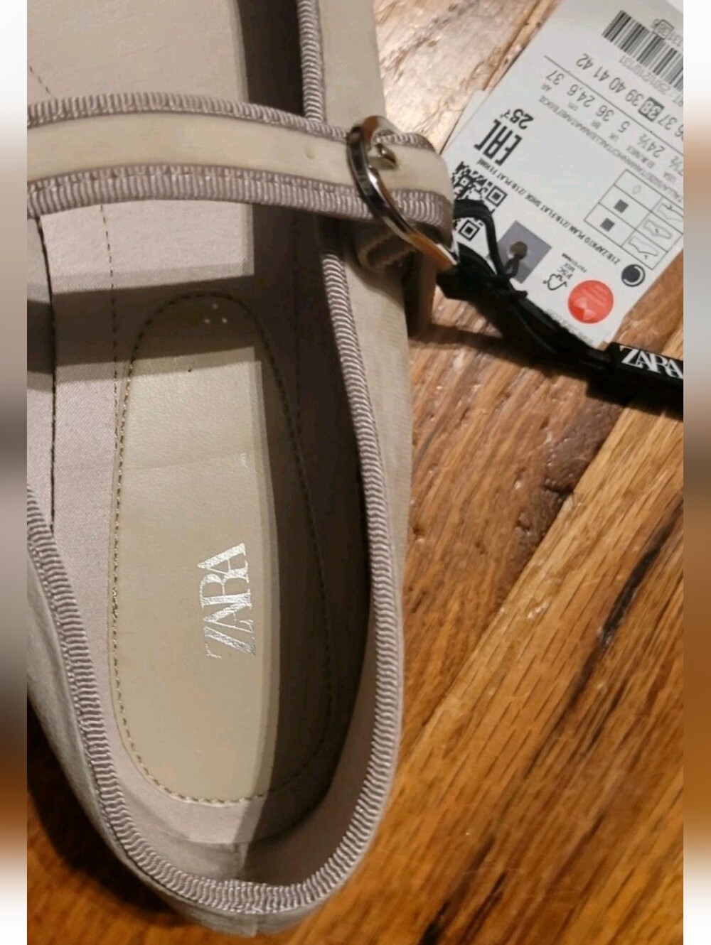 Zara Mary Jane Shoes Tan Velvet Square Toe Women's Size 7.5 NWT Quiet Luxury New - Picture 2 of 6